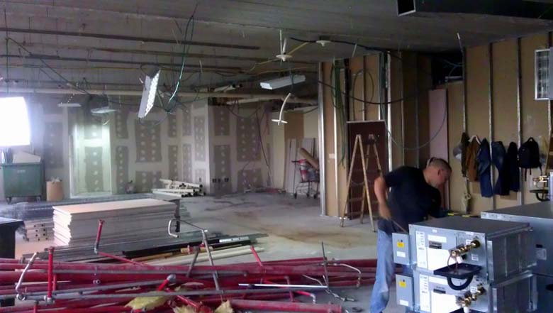Demolition, sprinklers, the works...