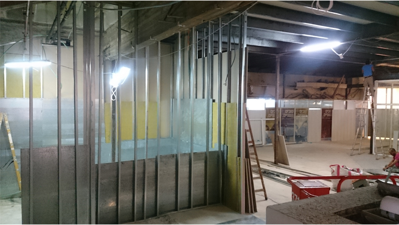 Structure, gypsum, on site